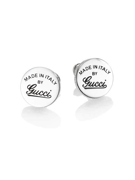 gucci earrings studs silver|signature logo silver stud earrings.